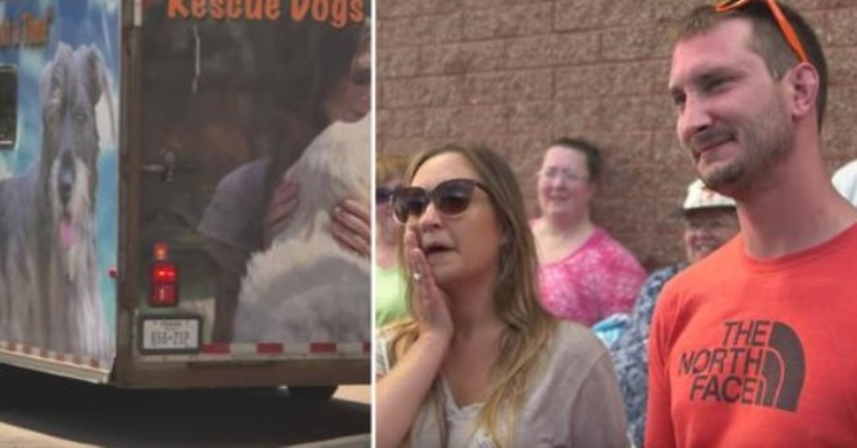 Couple Adopts Dog Without Meeting Them First & Then A Rescue Truck Pulls Up & Trailer Door Opened