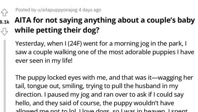 Photo of Charming Encounter: Redditor’s Adoration for Dogs Sparks Conversation, but Leaves New Mom Feeling Unnoticed