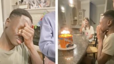 Photo of Adopted boy that’s never celebrated his birthday has touching reaction getting 1st birthday cake