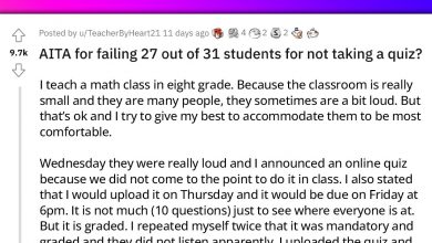 Photo of Teacher Faces Backlash After Failing 27 Out Of 31 Of Her Students For Not Taking An Online Quiz