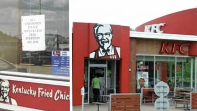 Photo of People are upset over sign KFC store posted on their doors – Restaurant refuses to take it down