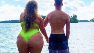 Photo of Man Hit Back at People Who Mocked Him for Being with 252lb Woman