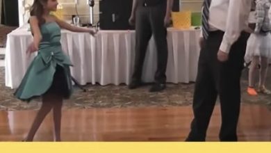 Photo of Heartwarming Moment: Girl Invites Awkward Dad To Dance, Then He Steals The Show