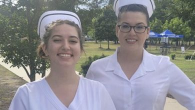 Photo of Mom and daughter graduate from nursing school in same class