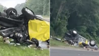 Photo of ‘We lost a special man’ – wife comes across husband’s overturned car in fatal crash with stolen vehicle