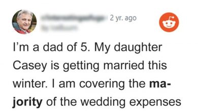 Photo of Dad Refuses to Pay For Daughter’s Wedding after She Excludes Her 2 Siblings from the Occasion