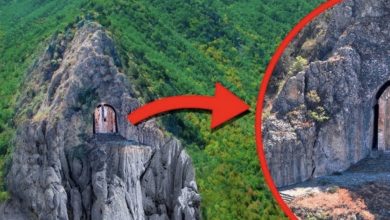 Photo of Drone Pilot Spots Mysterious Door In Mountain