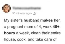 Photo of Husband Makes Pregnant Wife Work 40+ Hours & Manage All House Chores — Family Finds Out on Thanksgiving Day