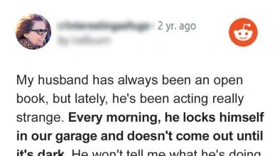 Photo of Husband Keeps Disappearing into the Garage All Day So His Wife Decides to Follow Him