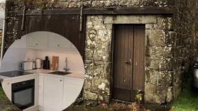 Photo of Man buys an old, crumbling stone cottage in his village and turns it into a stylish tiny home