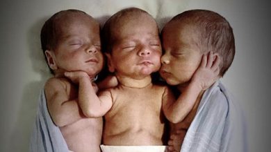 Photo of Mother rushes to emergency room to deliver triplets: then nurses look closer at their faces and freeze