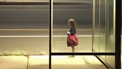 Photo of Each Evening, I Noticed a Solitary Little Girl with a Red Bag Waiting at the Bus Stop — But One Morning, Her Bag Appeared on My Doorstep