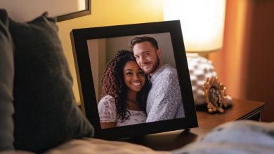 Photo of I was staring at a picture of my late wife and I when something fell out of the frame, causing me to turn pale