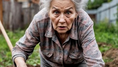 Photo of A woman, elderly, had rummaged through the entire yard—she was looking for her son. But what she stumbled upon was something she had not anticipated at all.