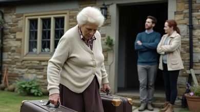 Photo of Her Son Turned Her Out! They Saw Her Go with a Tattered Suitcase—Unaware of What She Was Actually Holding…