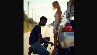 Photo of A young boy came to the aid of a wealthy young woman stranded with a flat tire—and she found herself falling for him