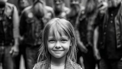 Photo of Shoe-less Child Turned to Bikers, Not Officers, to Rescue Her Ailing Mother