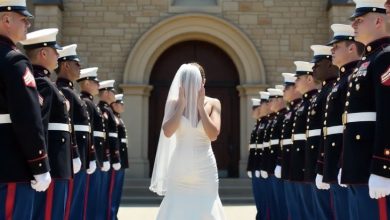 Photo of For Six Years, a Young Baker Shared Bread and Coffee with a Quiet Stranger—On Her Wedding Day, Twelve Marines Appeared to Honor Her Kindness