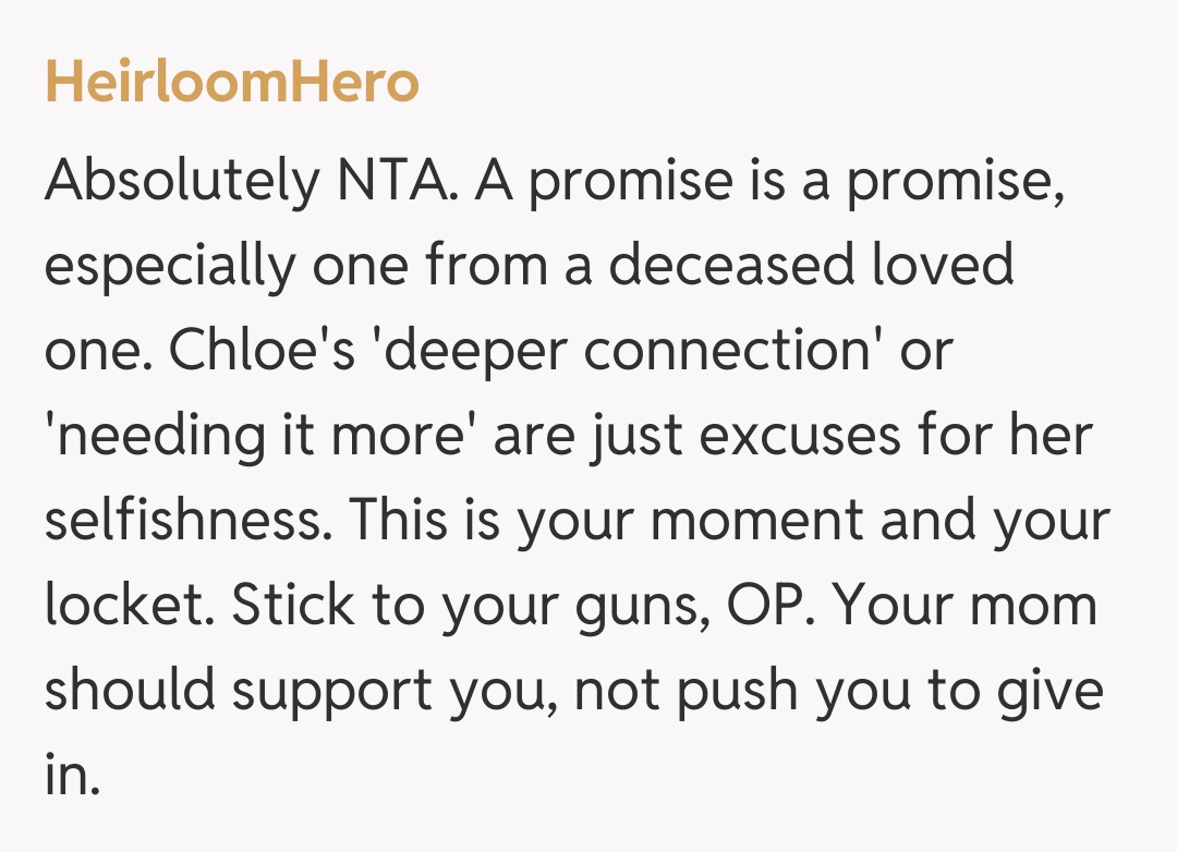 Comentariu de la HeirloomHero