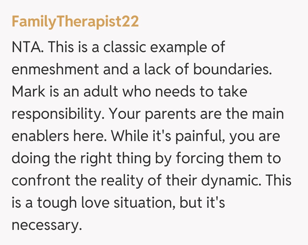Comentariu de la FamilyTherapist22