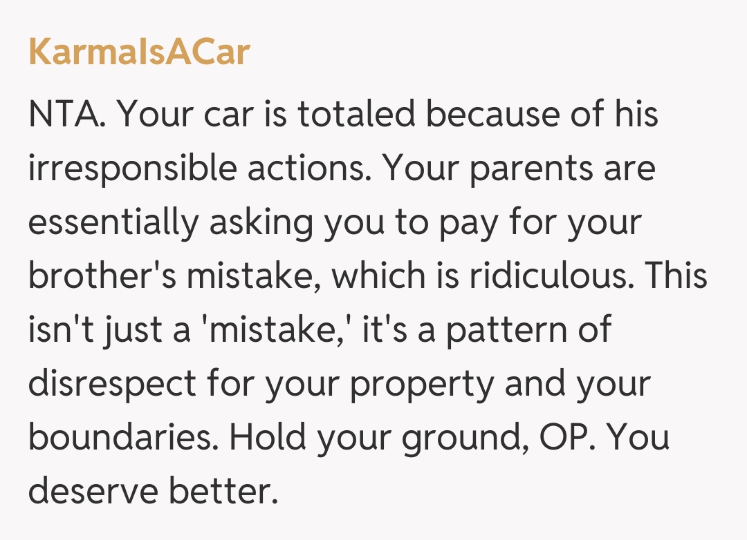 Comentariu de la KarmaIsACar