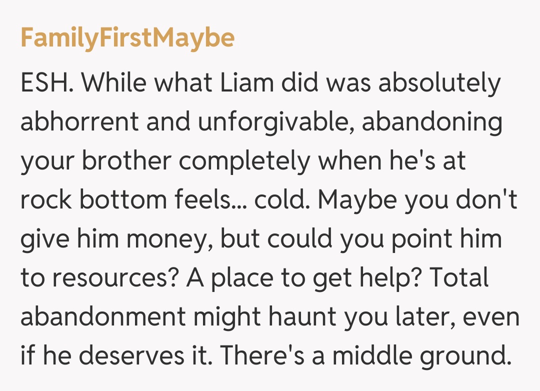 Comentariu de la FamilyFirstMaybe