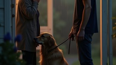 Photo of “I Returned a Lost Golden Retriever in a Storm — and the Woman at the Door Recognized Me, Not the Dog”