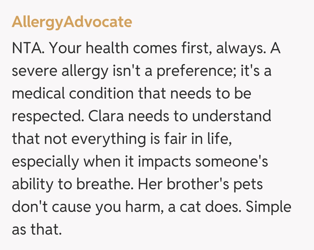 Comentariu de la AllergyAdvocate