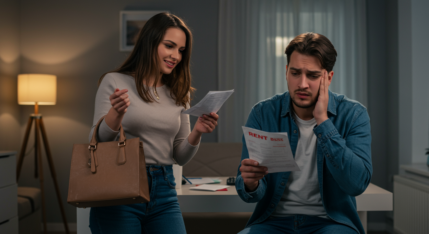 AITA for asking my girlfriend to pay half the rent after she bought a $2,000 designer bag “with her own money”?