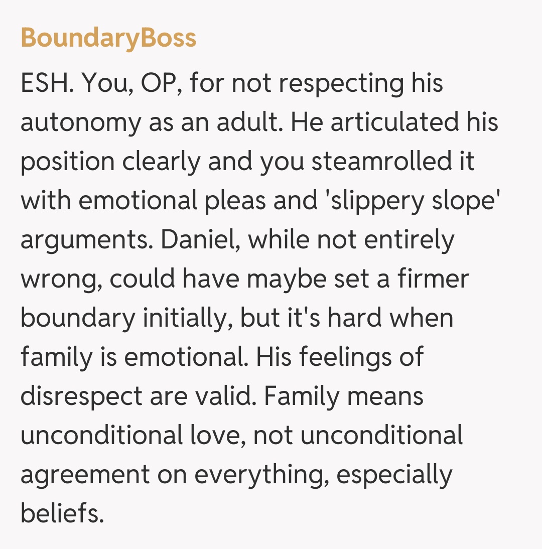 Comentariu de la BoundaryBoss