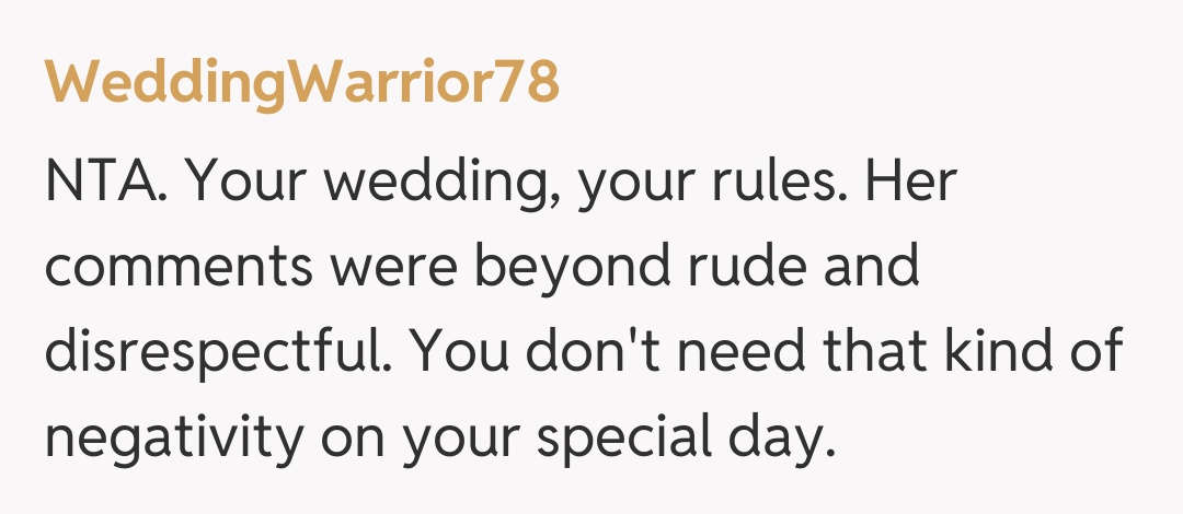 Comentariu de la WeddingWarrior78