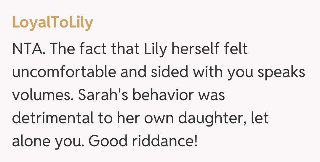 Comentariu de la LoyalToLily