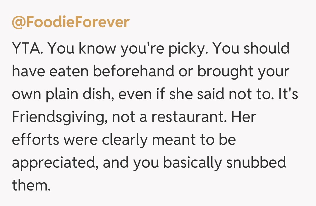 Comentariu de la @FoodieForever