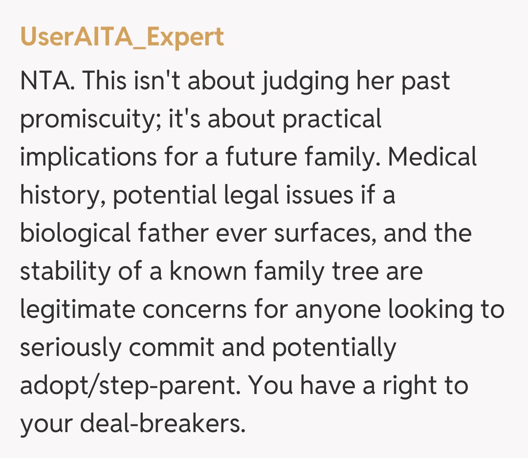 Comentariu de la UserAITA_Expert