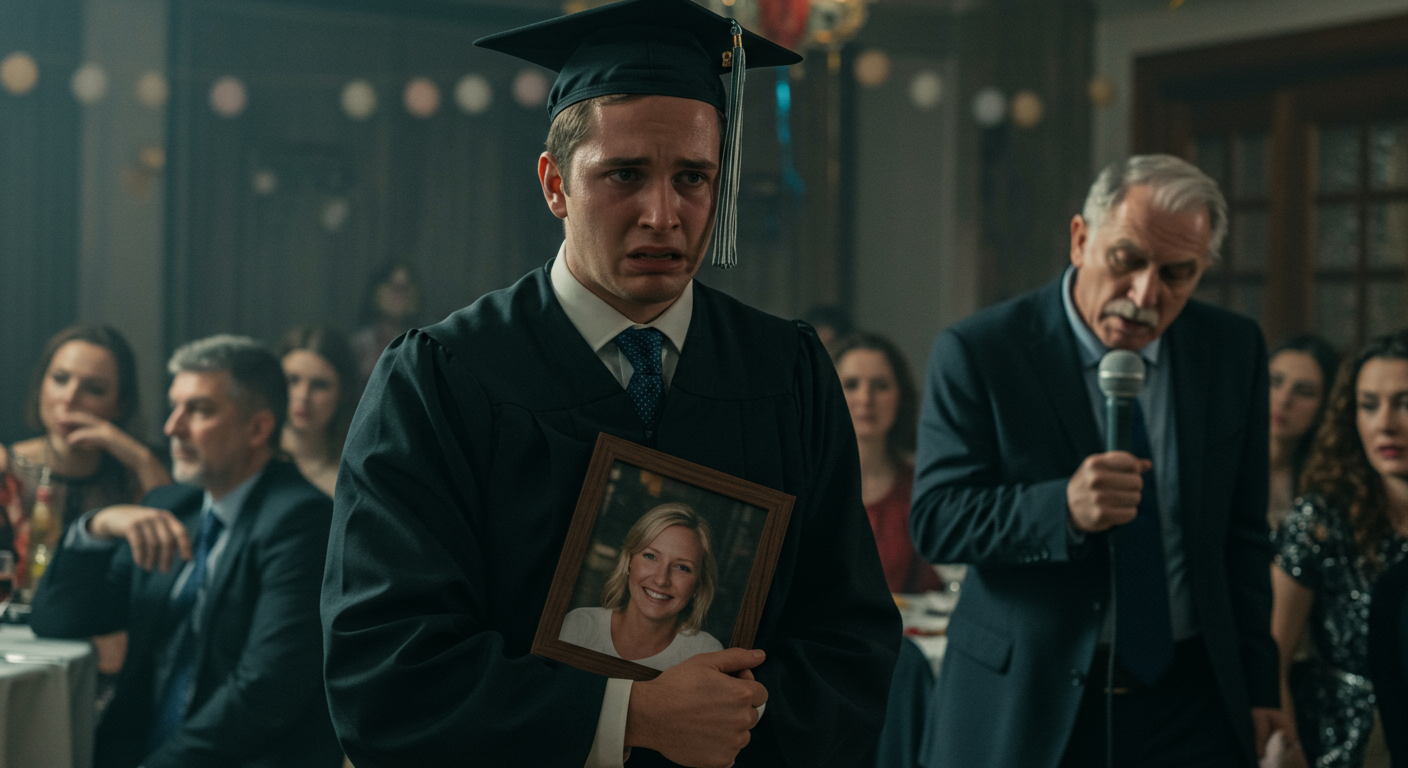 AITA for kicking my dad out of my graduation party after he tried to give my mom’s speech as his own?