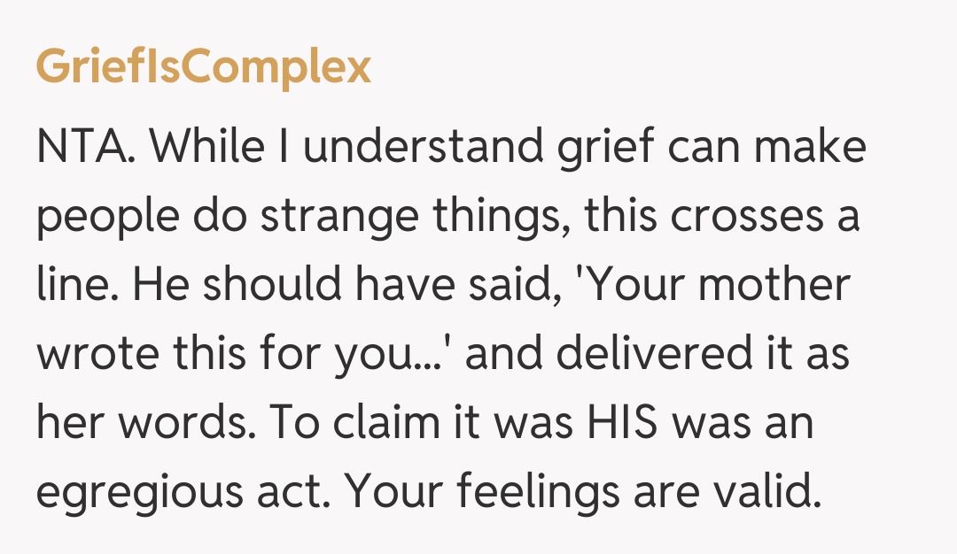 Comentariu de la GriefIsComplex