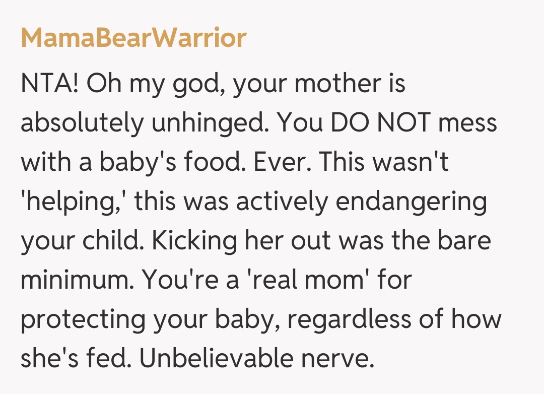 Comentariu de la MamaBearWarrior