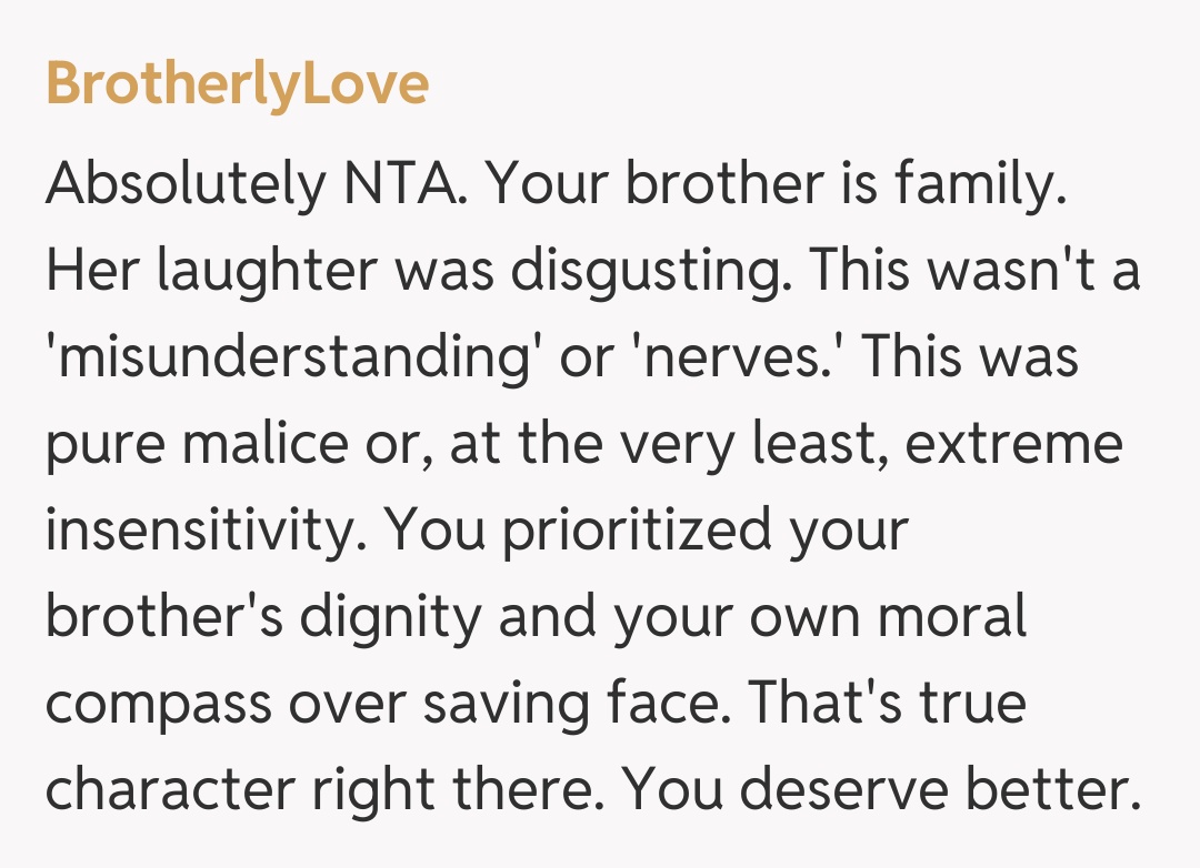 Comentariu de la BrotherlyLove