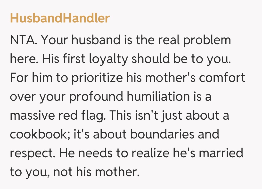 Comentariu de la HusbandHandler