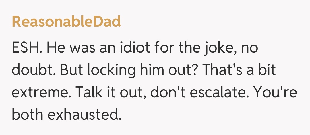 Comentariu de la ReasonableDad