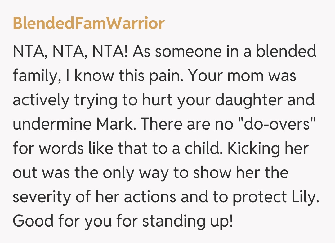 Comentariu de la BlendedFamWarrior