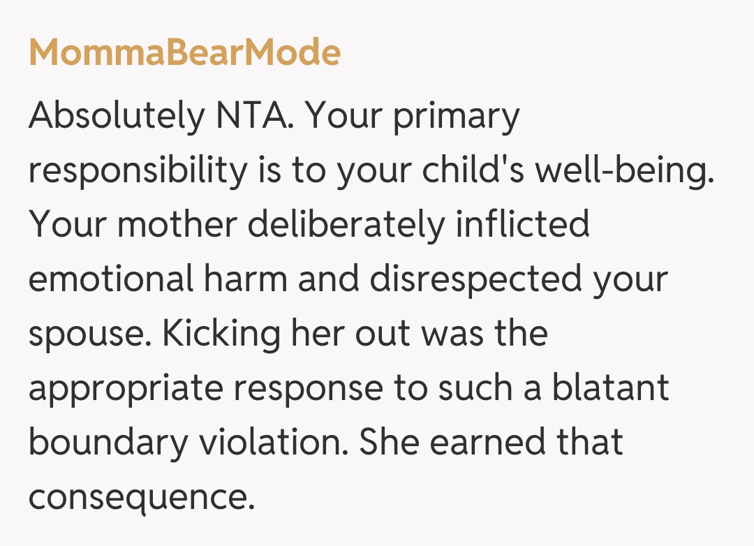 Comentariu de la MommaBearMode