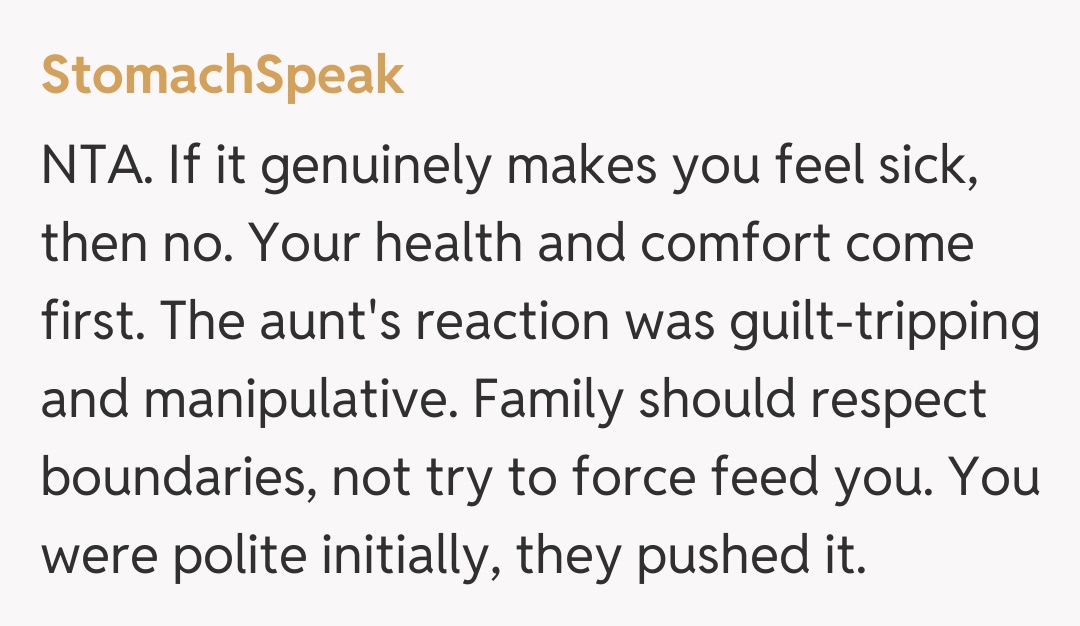 Comentariu de la StomachSpeak