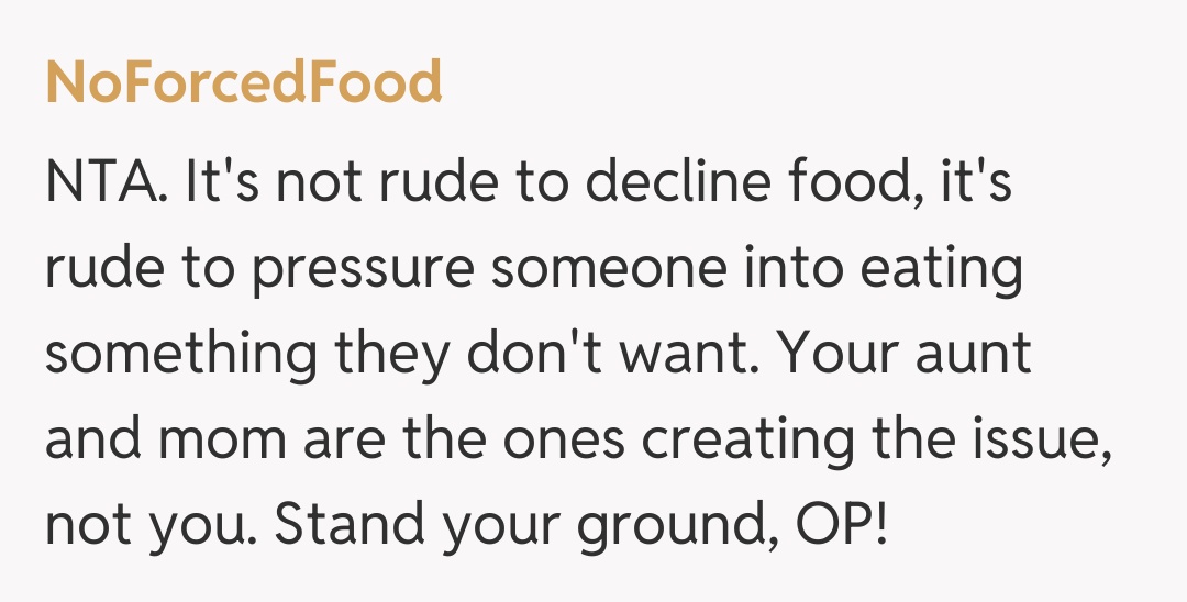 Comentariu de la NoForcedFood
