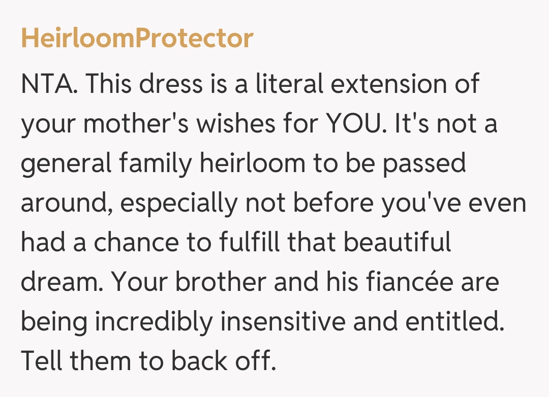 Comentariu de la HeirloomProtector