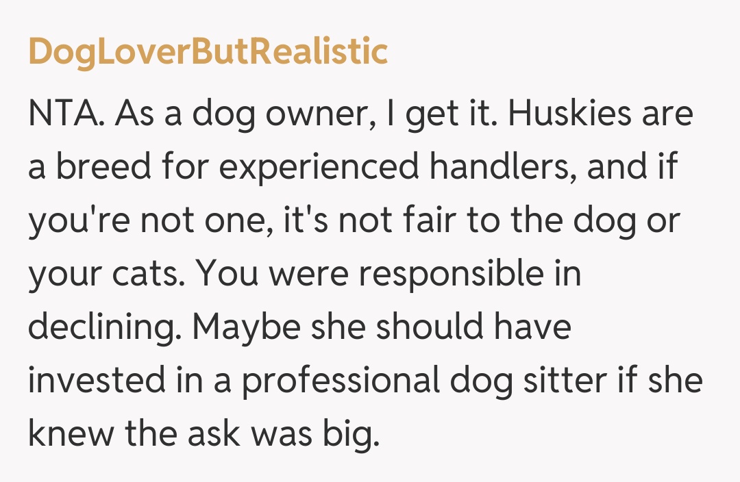 Comentariu de la DogLoverButRealistic