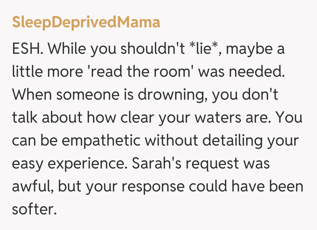 Comentariu de la SleepDeprivedMama