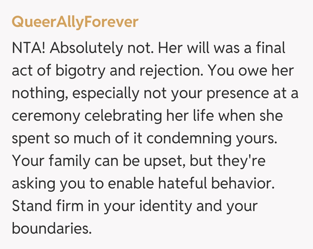 Comentariu de la QueerAllyForever