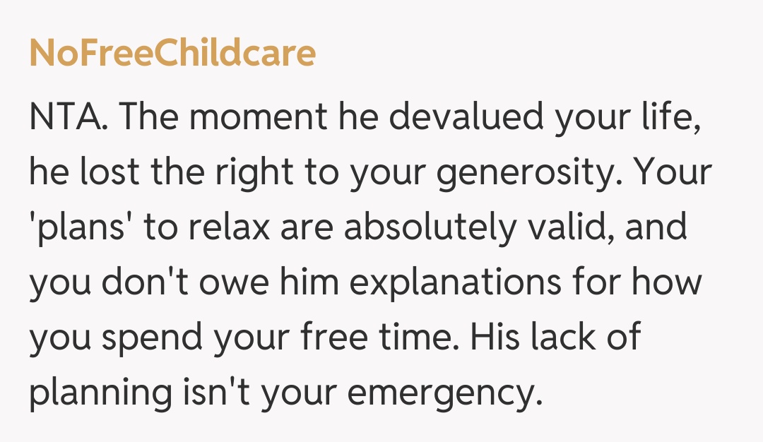 Comentariu de la NoFreeChildcare