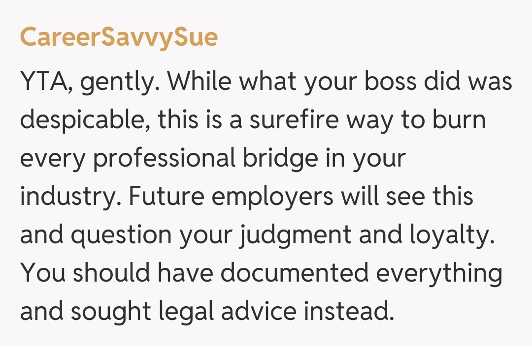 Comentariu de la CareerSavvySue